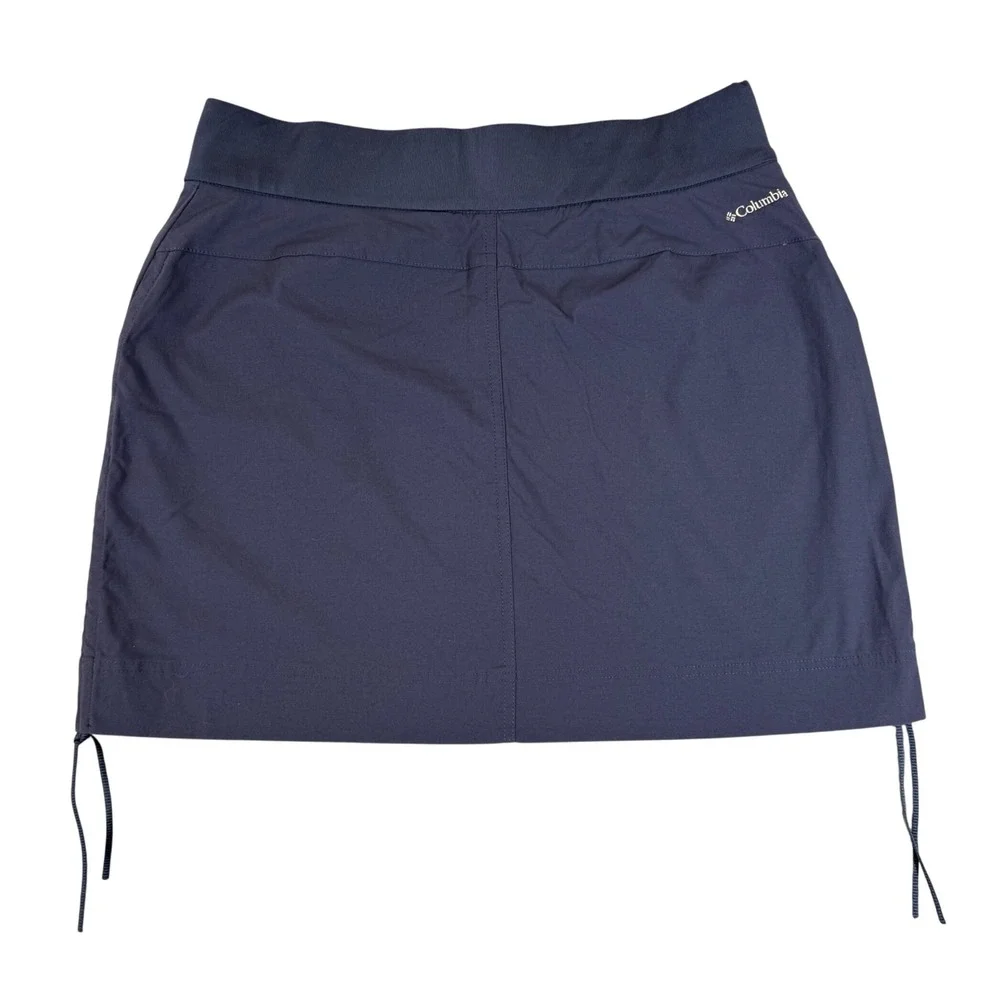 Columbia Navy Blue Active Skort Medium Cinch Side Hiking Golf Skirt Pockets
